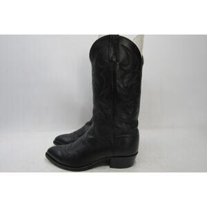 El Dorado Mens Size 8.5 D Black All Leather Cowboy Western Boots